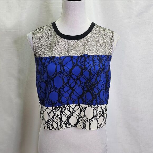 Elizabeth and James Nathena Silk Crepe Sleeveless Blouse Size Small - Picture 4 of 11